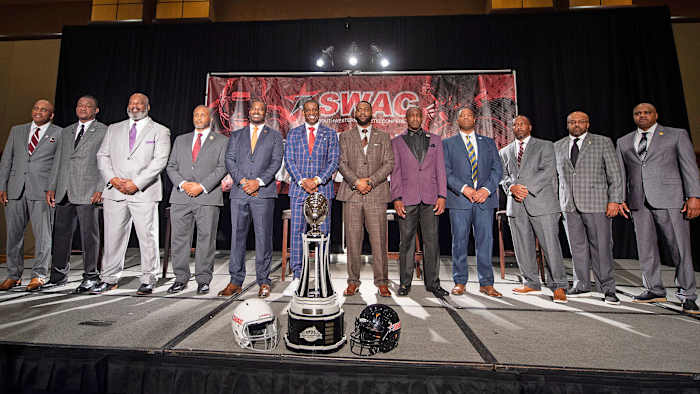 SWAC football coaches pose at media days